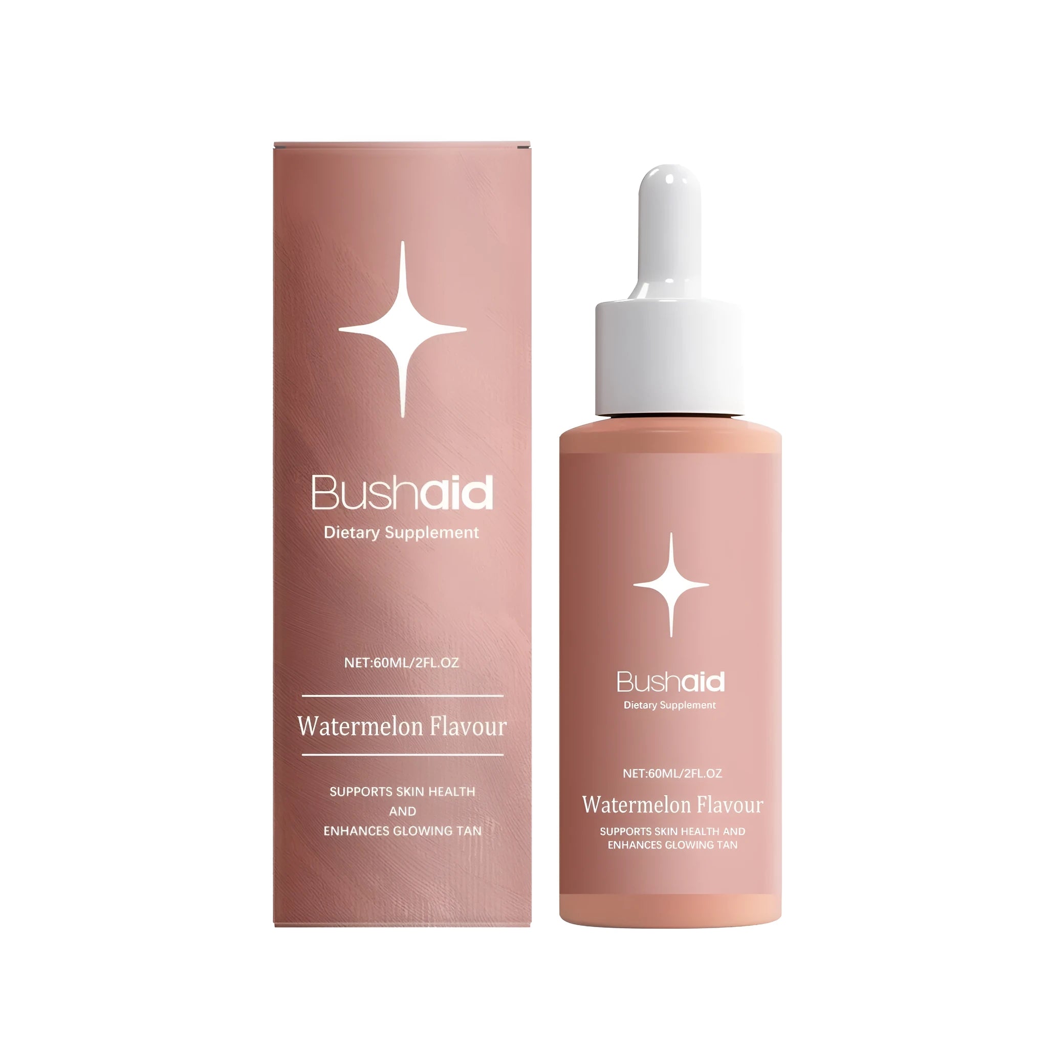 60ml bottle of liquid dietary supplement with dropper, containing TCM extract and gluconic acid lactone.