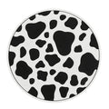 PVC car cup holder mat coaster in black and white checkerboard pattern for interior protection