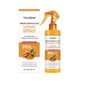 Turmeric Exfoliating Spray 100ml bottle with ingredients including salicylic acid and kojic acid for face exfoliation and brightening