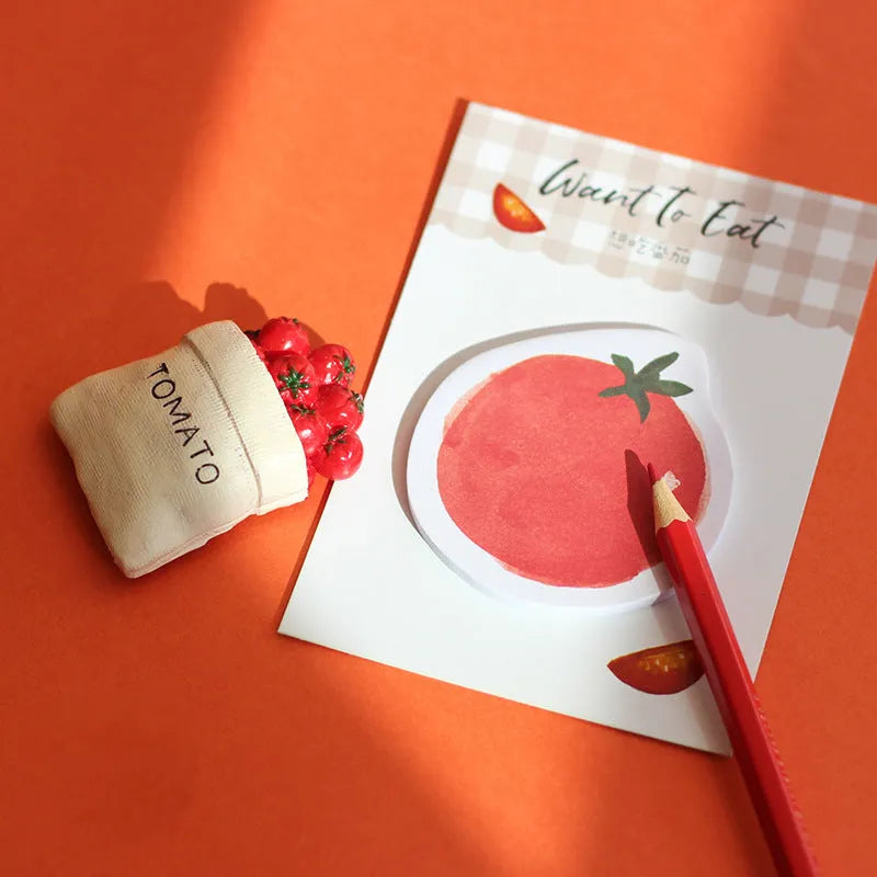 Food-themed bread handbook memo pad with 30 sheets of 80g paper in 85mm x 120mm size