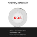 White remote mobile phone alarm emergency button with NB IoT wireless surface-mount design 55x27.4mm