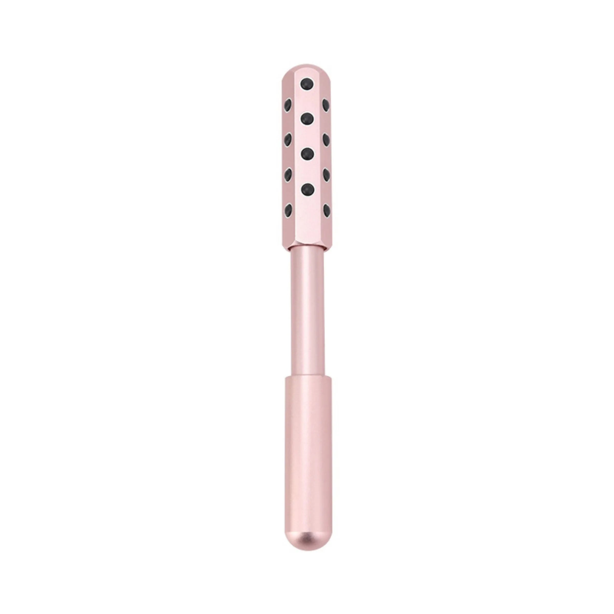 Purple germanium particle facial massage roller with 193mm handle and 19mm roller width