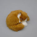 Artificial white fox fur handicraft decoration measuring 15cm with red and yellow colour options