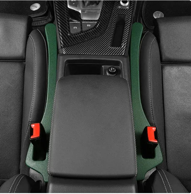 Polyurethane car seat gap filler strips in black, brown, red, and beige colours