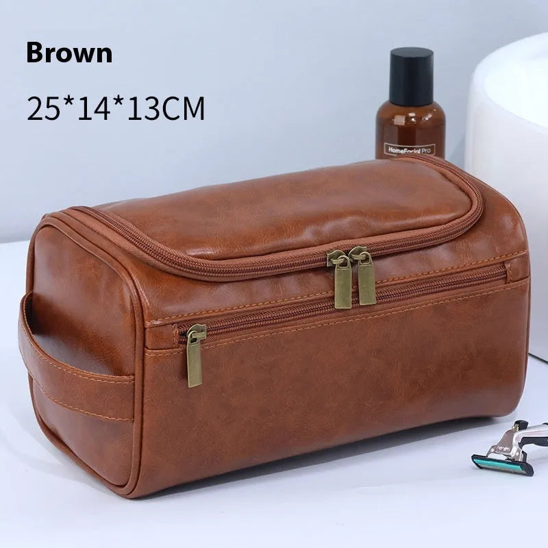 Large capacity waterproof cosmetic storage bag in retro style with multiple colour options