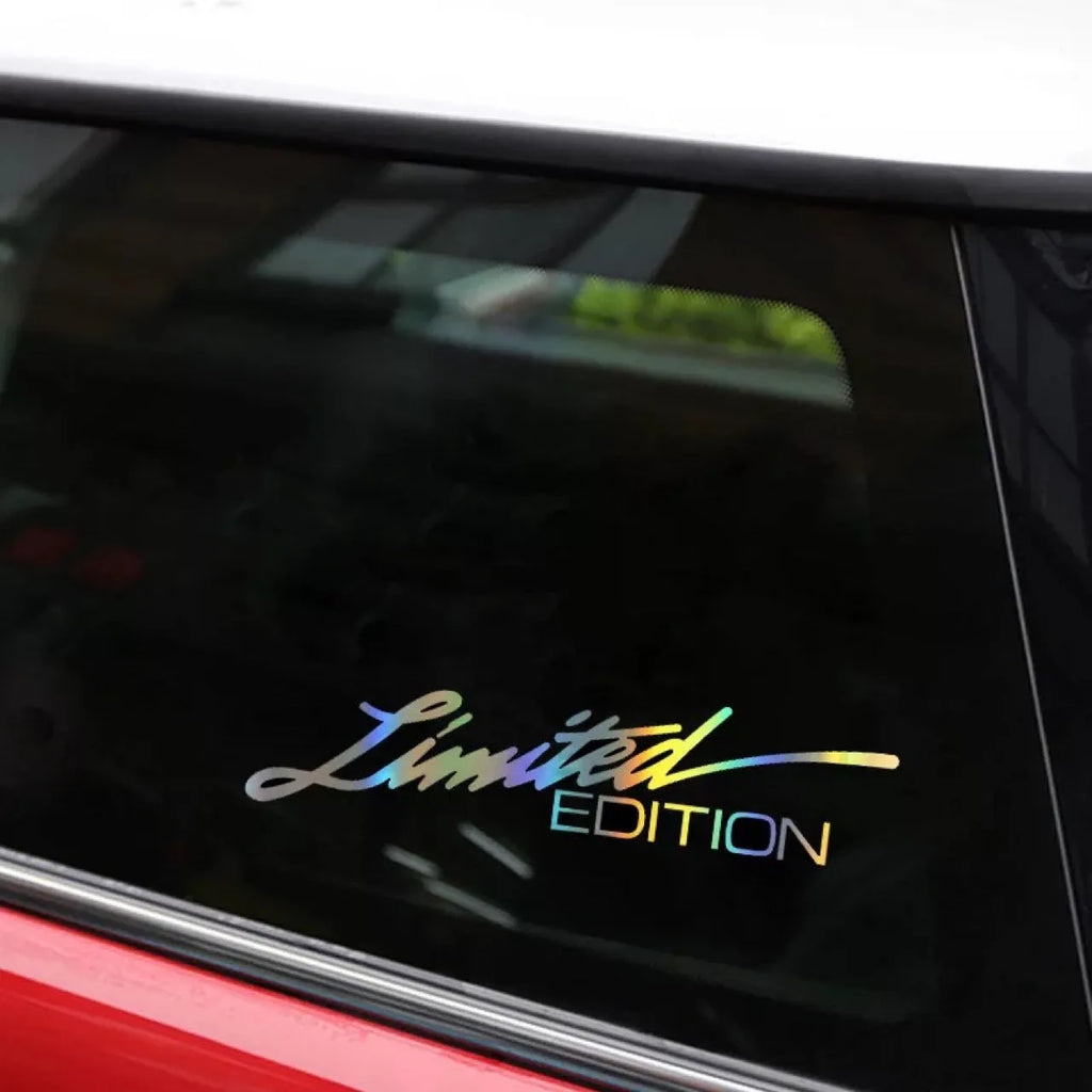Black reflective car sticker with text design on PET film for vehicle application