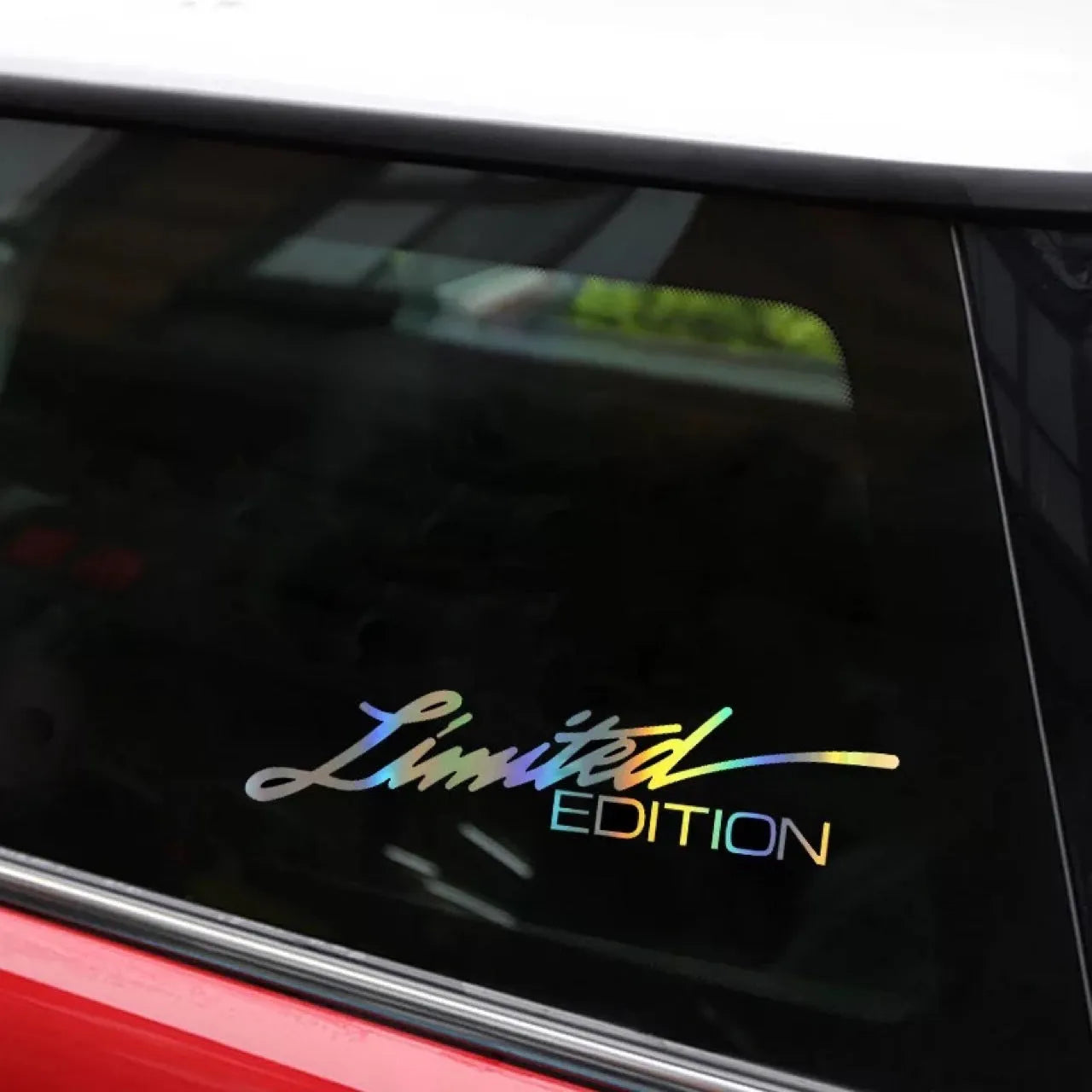 Black reflective car sticker with text design on PET film for vehicle application