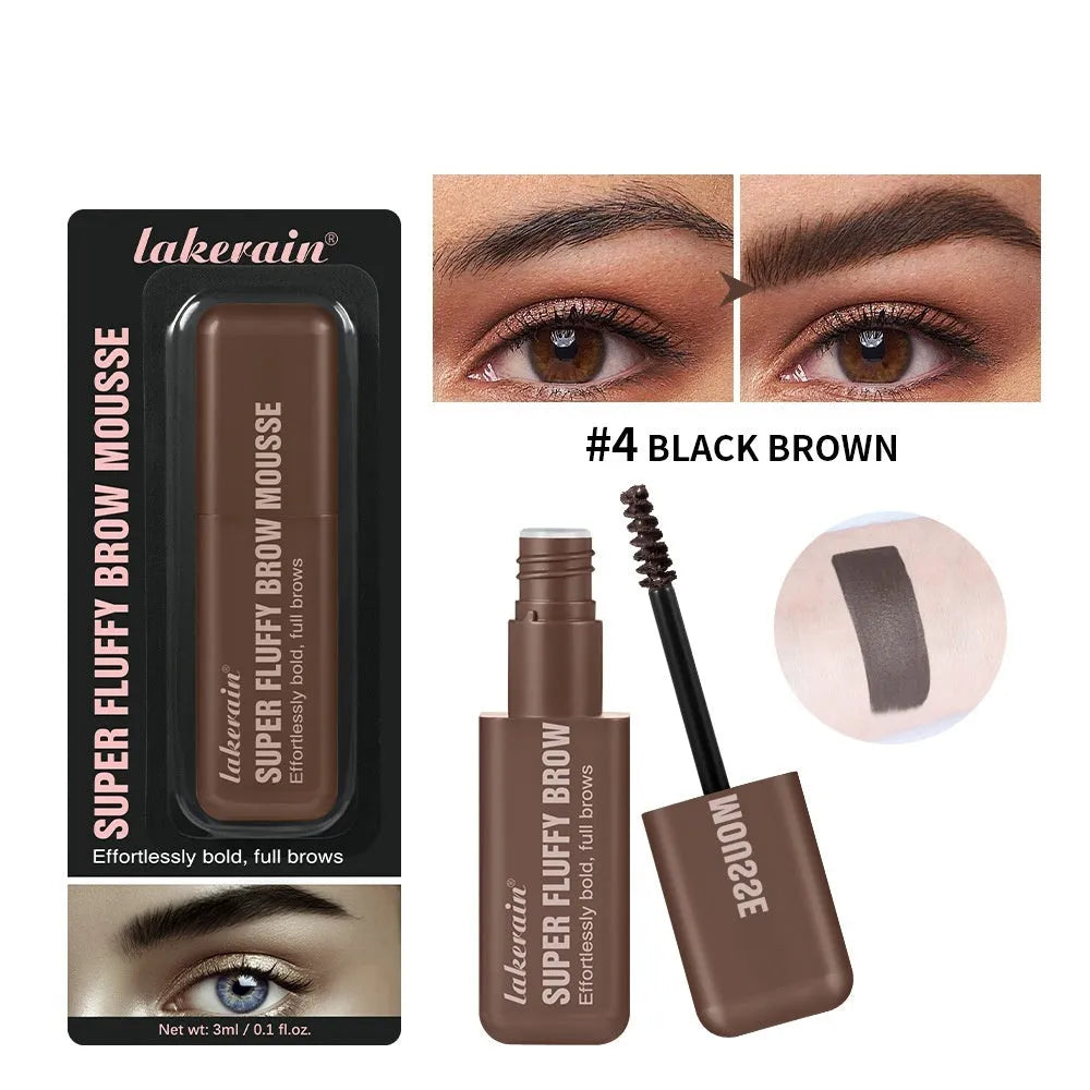 Eyebrow cream mousse for three-dimensional shaping in brown and black shades
