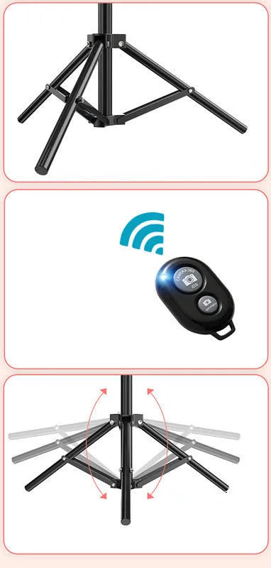 10-inch rotatable ring selfie light on 19cm metal bracket for smartphone photography
