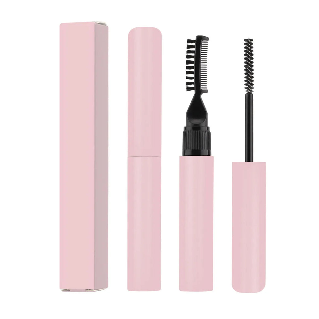 Eyebrow brush and liquid set for natural wild eyebrow styles in pink and white options