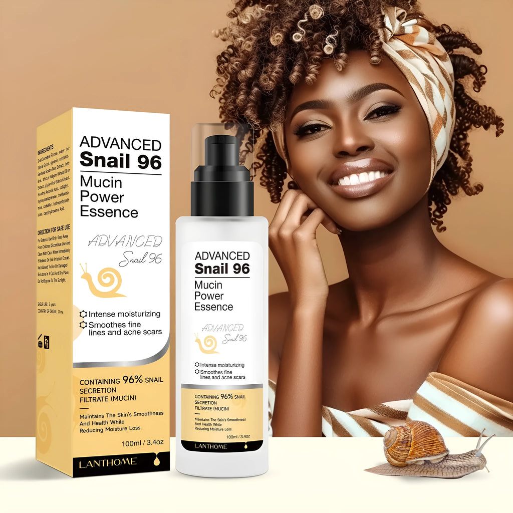 100ml snail serum facial care product in bottle for home skincare routines