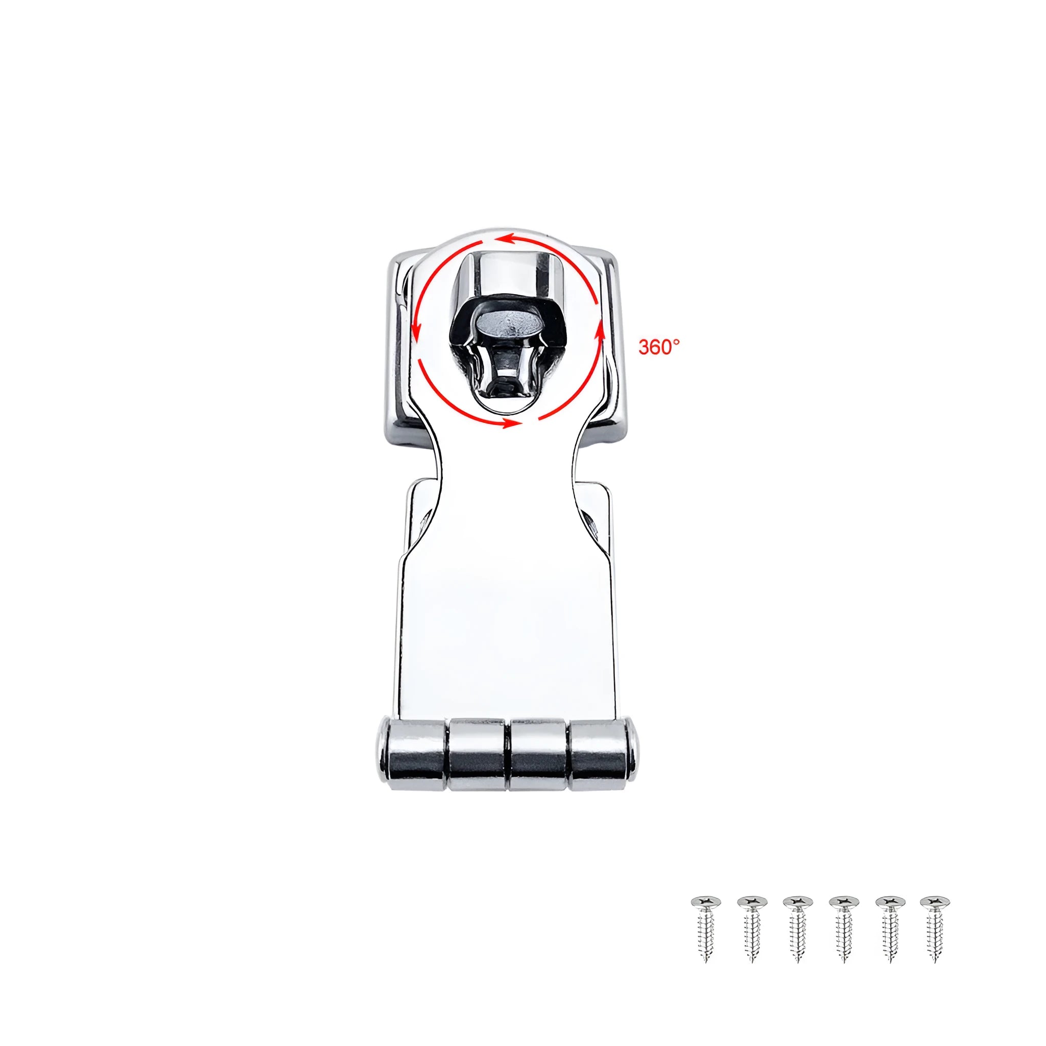 Silver 304 stainless steel lock latch bolt for cabinet doors and luggage security