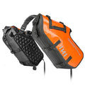 Black polyester waterproof motorcycle side bag 18L pair for rear seat storage