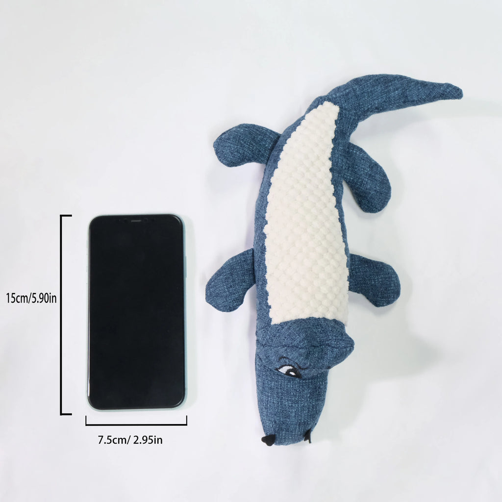 Corn cob grid texture pet plush toy with biting sound in blue, green, or red colours for cats and dogs