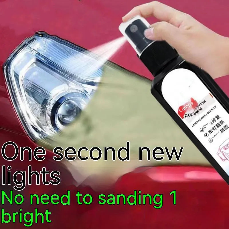 100ml bottle of clear car headlight restoration liquid for plastic lens repair