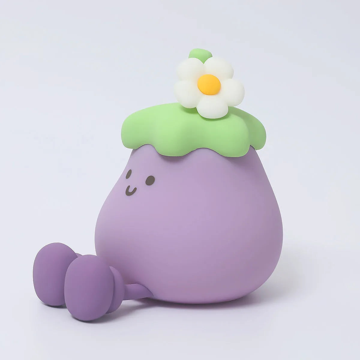 Cartoon eggplant shaped small night lamp with soft yellow light, 1200mAh