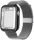 Apple Watch magnetic Milanese loop metal wristband in multiple colours with protective case.