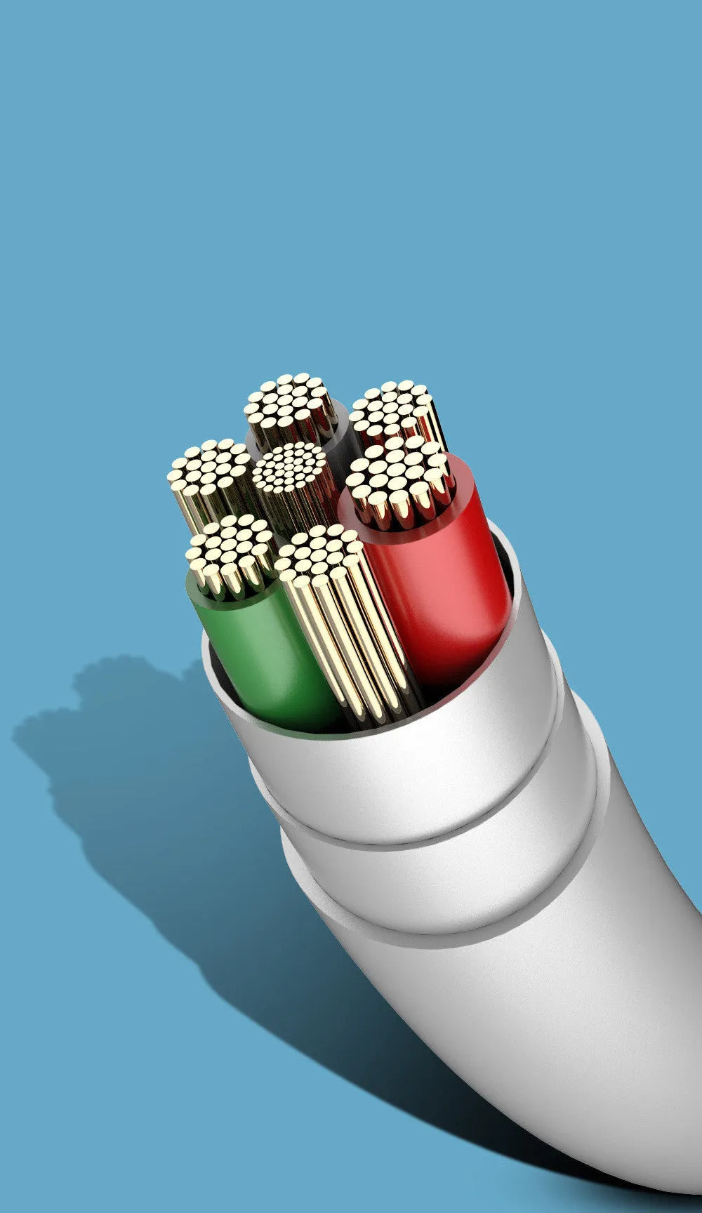 Mobile phone charging cable with multiple USB connectors including TYPE-C, Mini USB and Micro USB interfaces