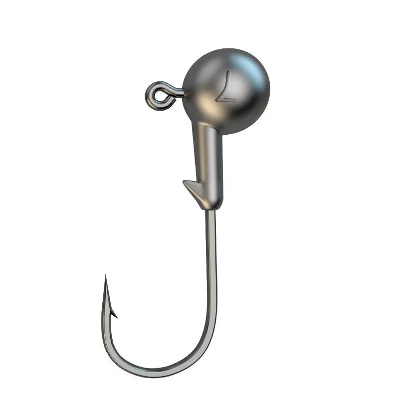 Enhanced strength fishing jig hooks set with primary colour finish and lead-headed design