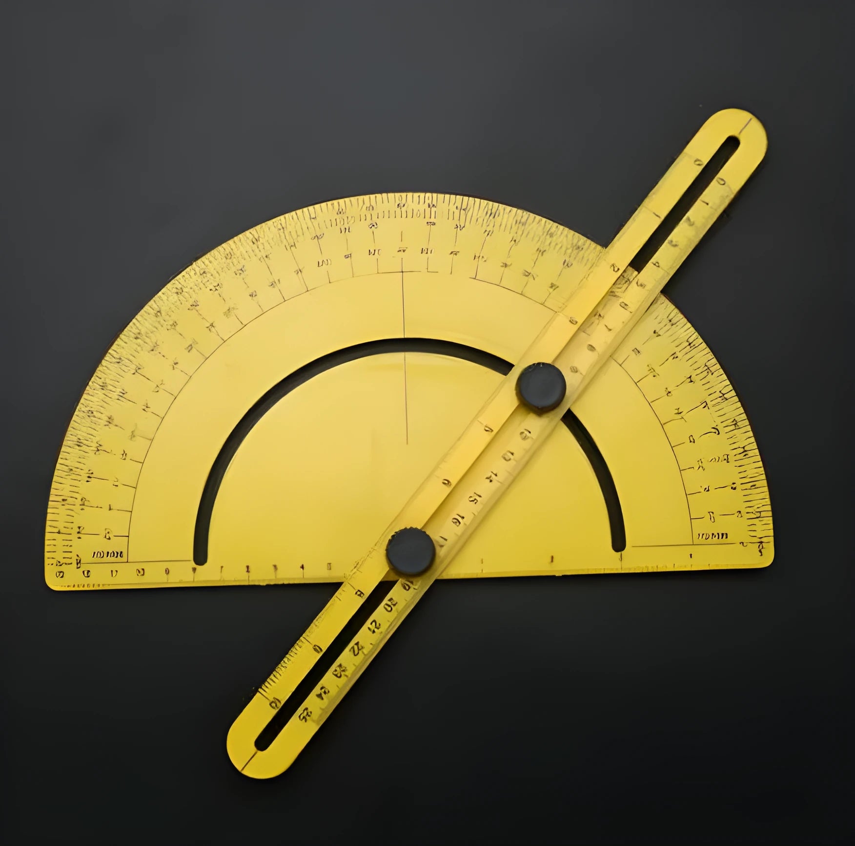 ABS plastic carpentry angle measuring tool with 180 degree scale board