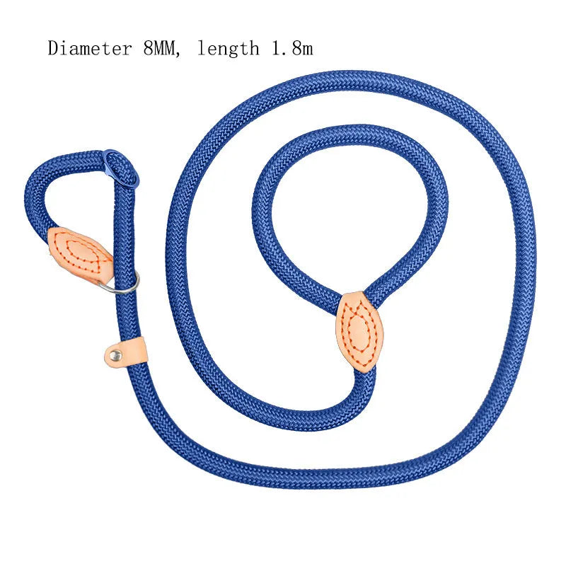 Blast race training dog collar and leash in five colour options with rope construction