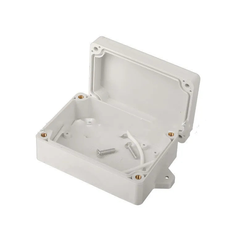 F4B-1 white ABS plastic waterproof instrument enclosure box for electronics.