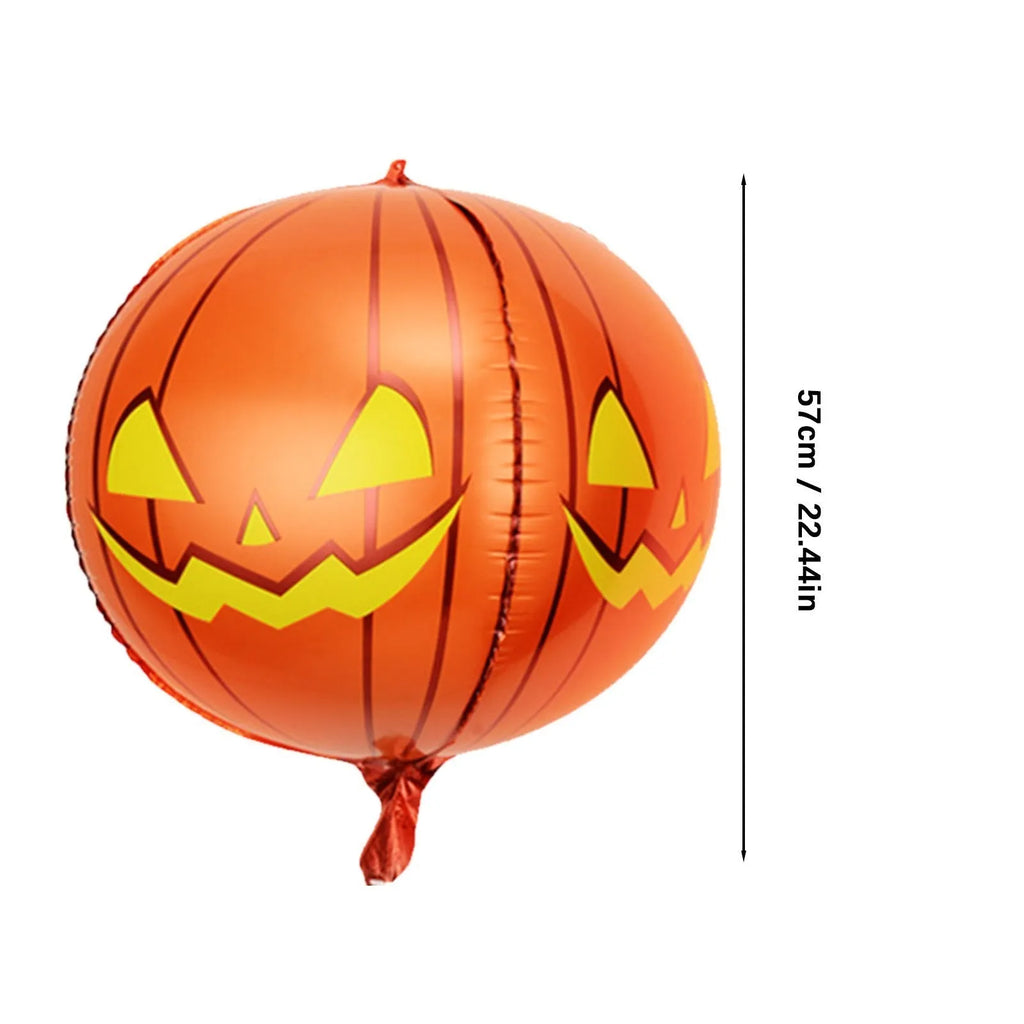 Green Halloween eyeball balloon inflatable with red bloodshot pattern design