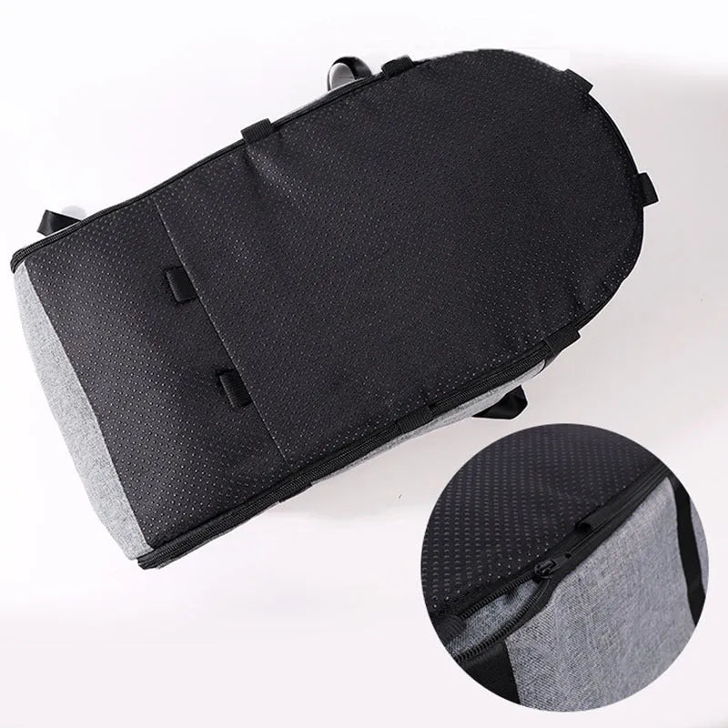 Outdoor dog kennel for car travel in blue, grey, red or grey mesh fabric options