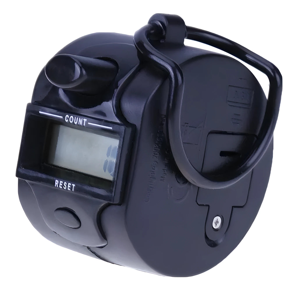 Handheld manual digital tally counter with LCD display for counting people flow statistics