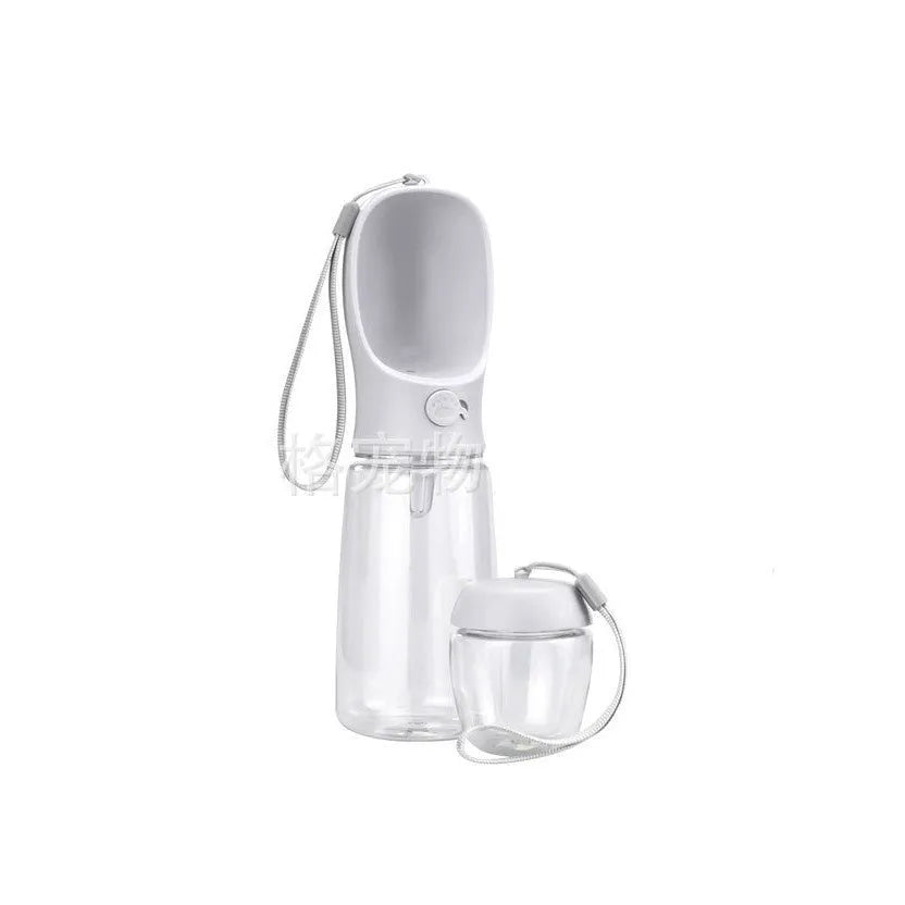 Dual-use portable dog water cup with split water grain design in selected colour and capacity
