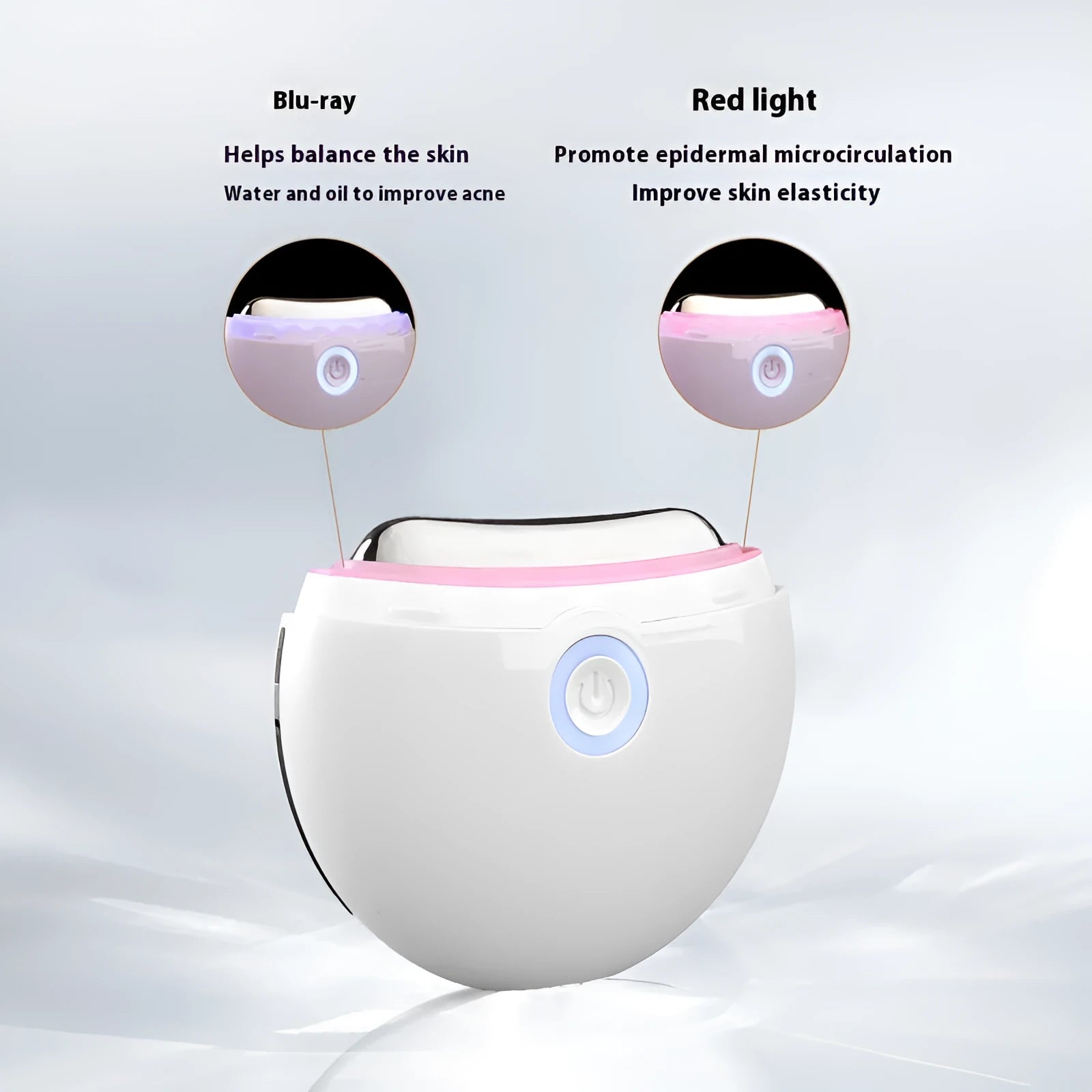 French pattern household beauty instrument with electric scraping and dual light therapy functions