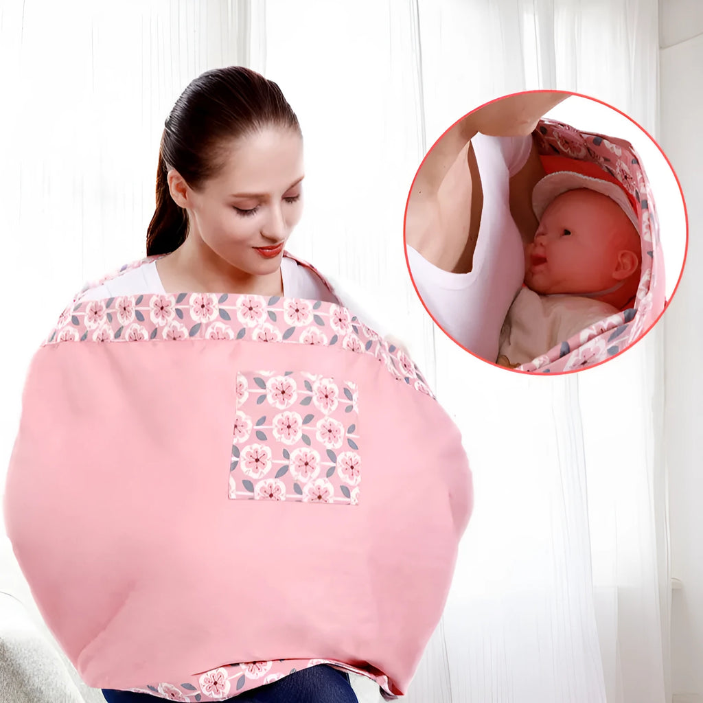 Adjustable baby wrap carrier sling in blue-green cotton and mesh with back support for 0-36 months up to 50kg