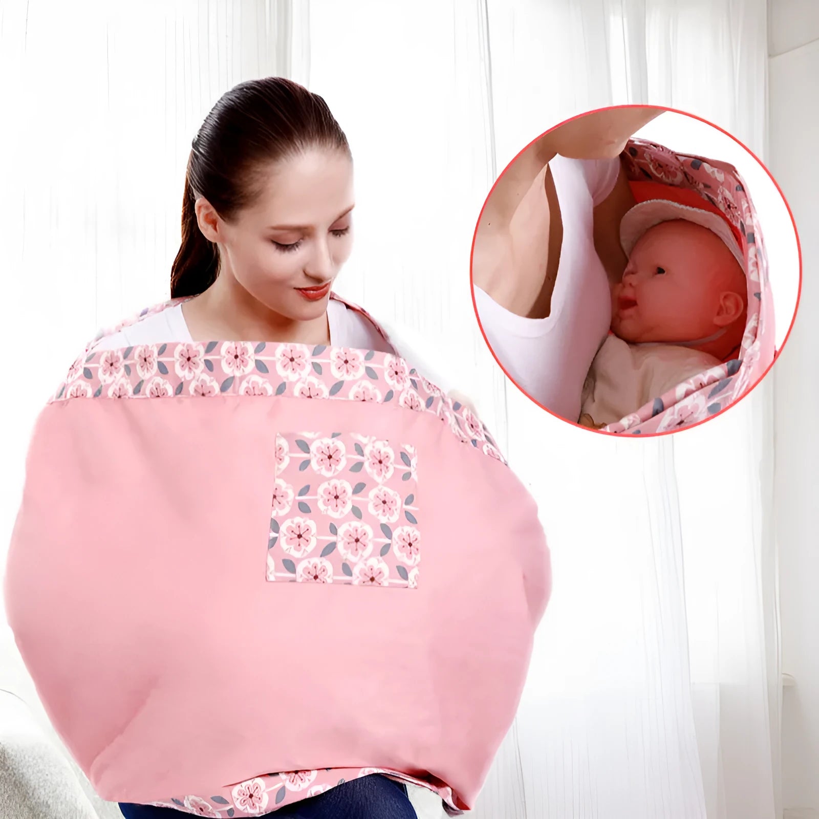 Adjustable baby wrap carrier sling in blue-green cotton and mesh with back support for 0-36 months up to 50kg