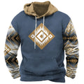 Men's pullover hoodie in polyester fibre with printed pattern, loose fit, colour TMW423-1
