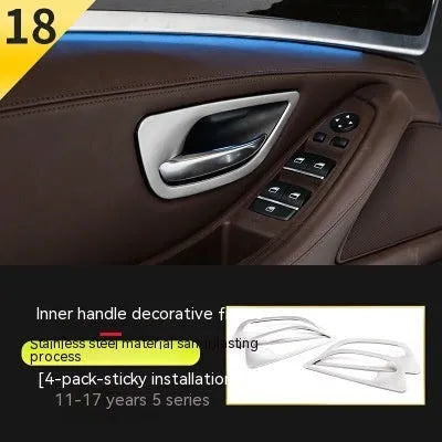 BMW 5 Series interior handle decorative strips four-piece set ABS stainless steel construction