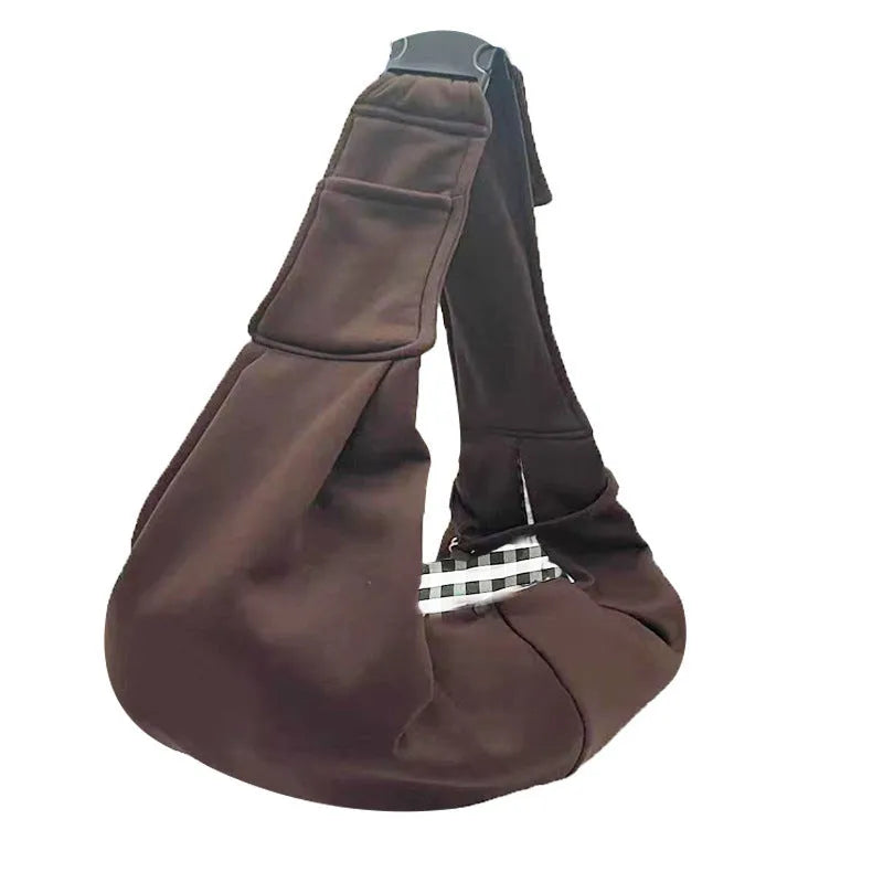 Large breathable mesh cat carrier backpack shown in a folded position and worn on a person's back.