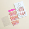 Nail art water transfer decal sheet showing French tip design with spot drill bow pattern in XB-70-48 colour.