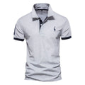 Men's slim fit short sleeve t-shirt with embroidered deer design on chest in multiple colour options