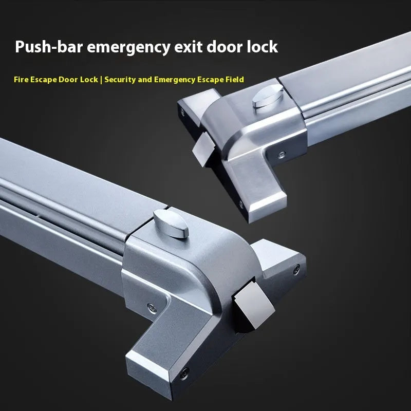 Stainless steel push lock with external handle for 65cm fireproof doors