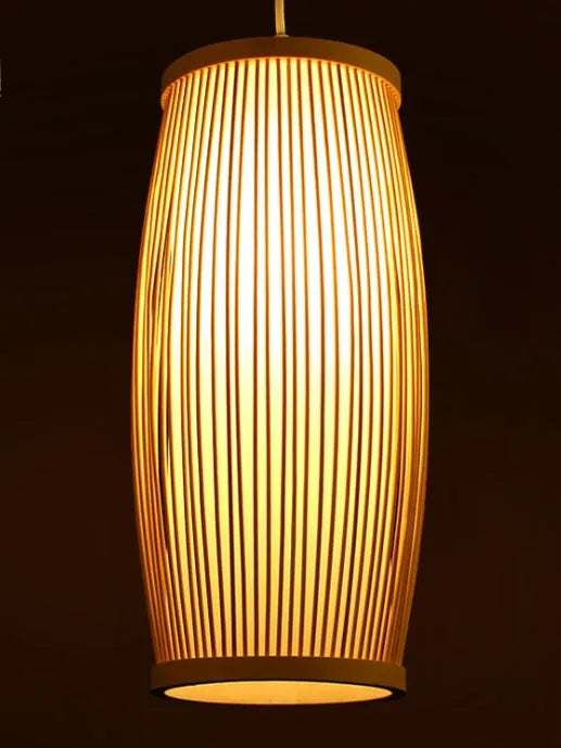 Natural bamboo plait decoration lamp with E27 holder for hallway and staircase lighting