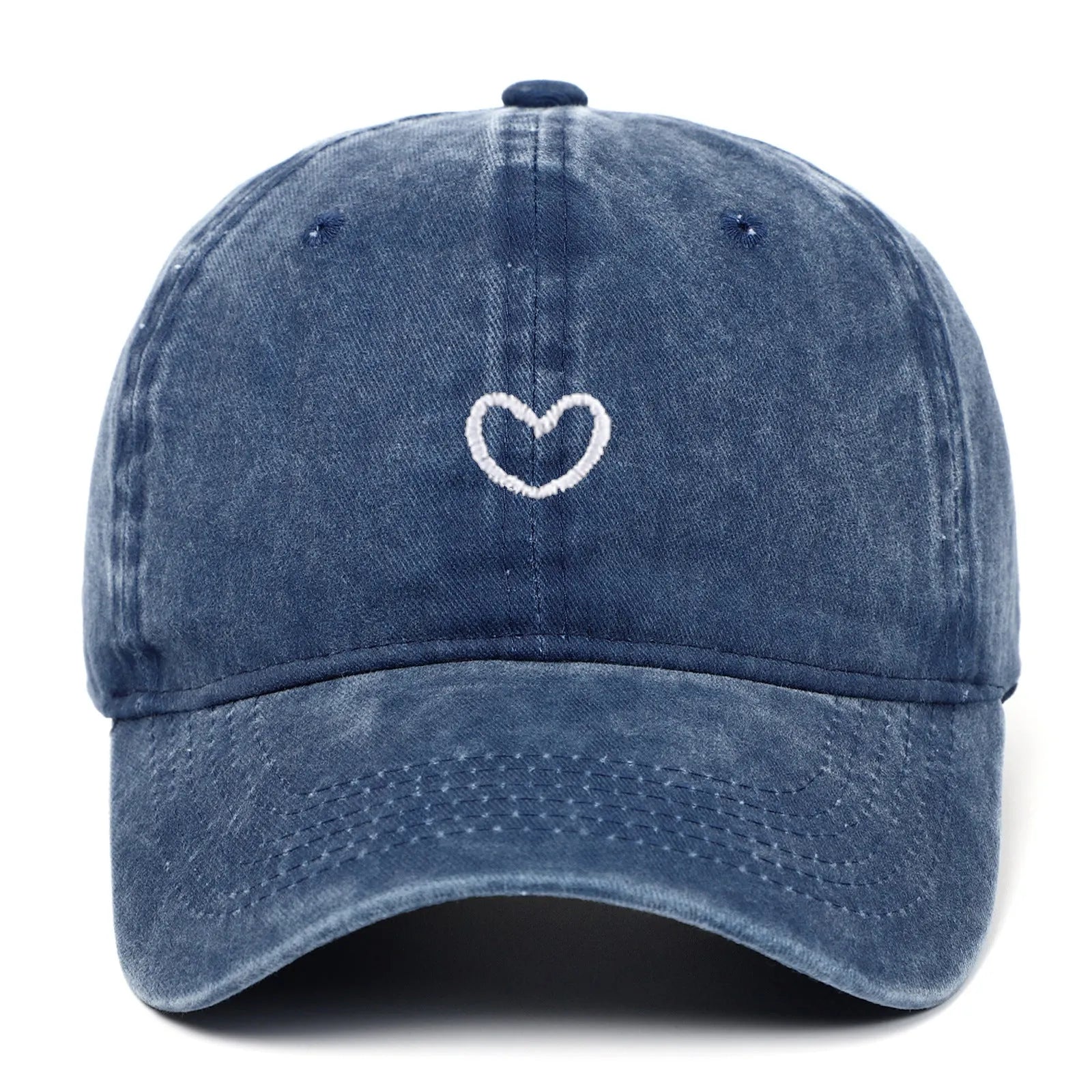 Adjustable cotton baseball cap with embroidery detailing and dome crown in various colour options