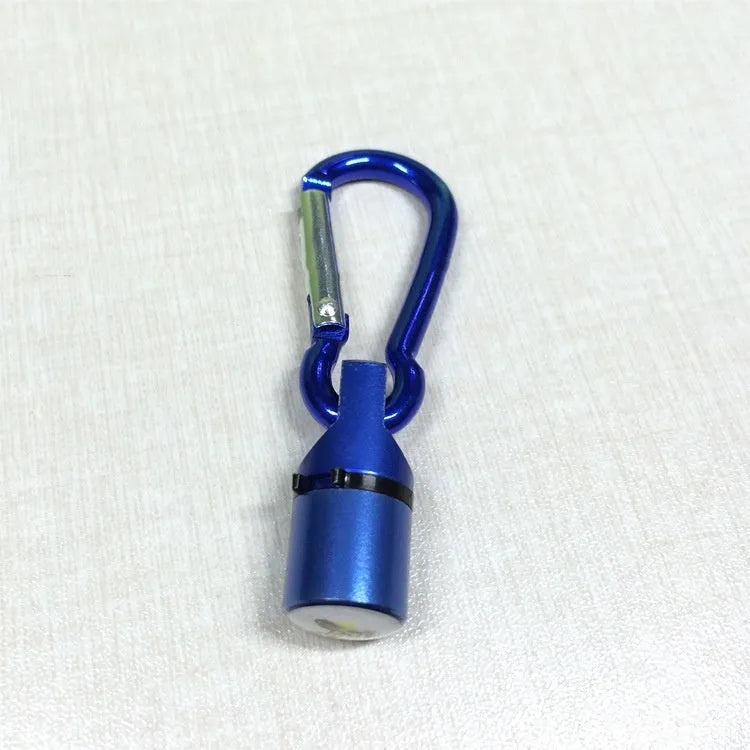 LED pet light in silver with copper alloy body showing 60mm length and 12mm width on a dog collar