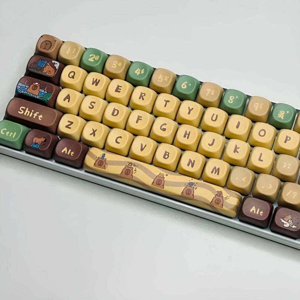 Capabala 130-key ABS mechanical keyboard keycap set with MOA height profile
