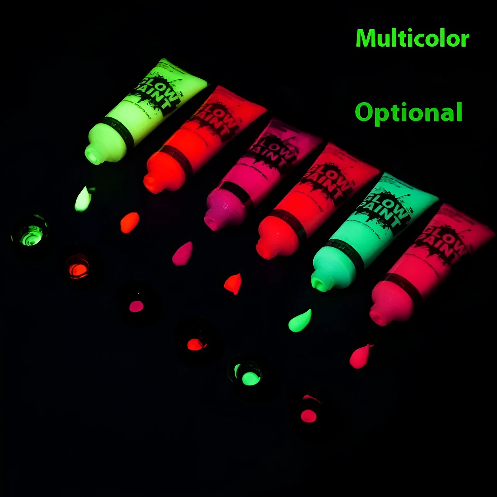 25ml tube of neon green water-based face and body paint, safe and non-toxic