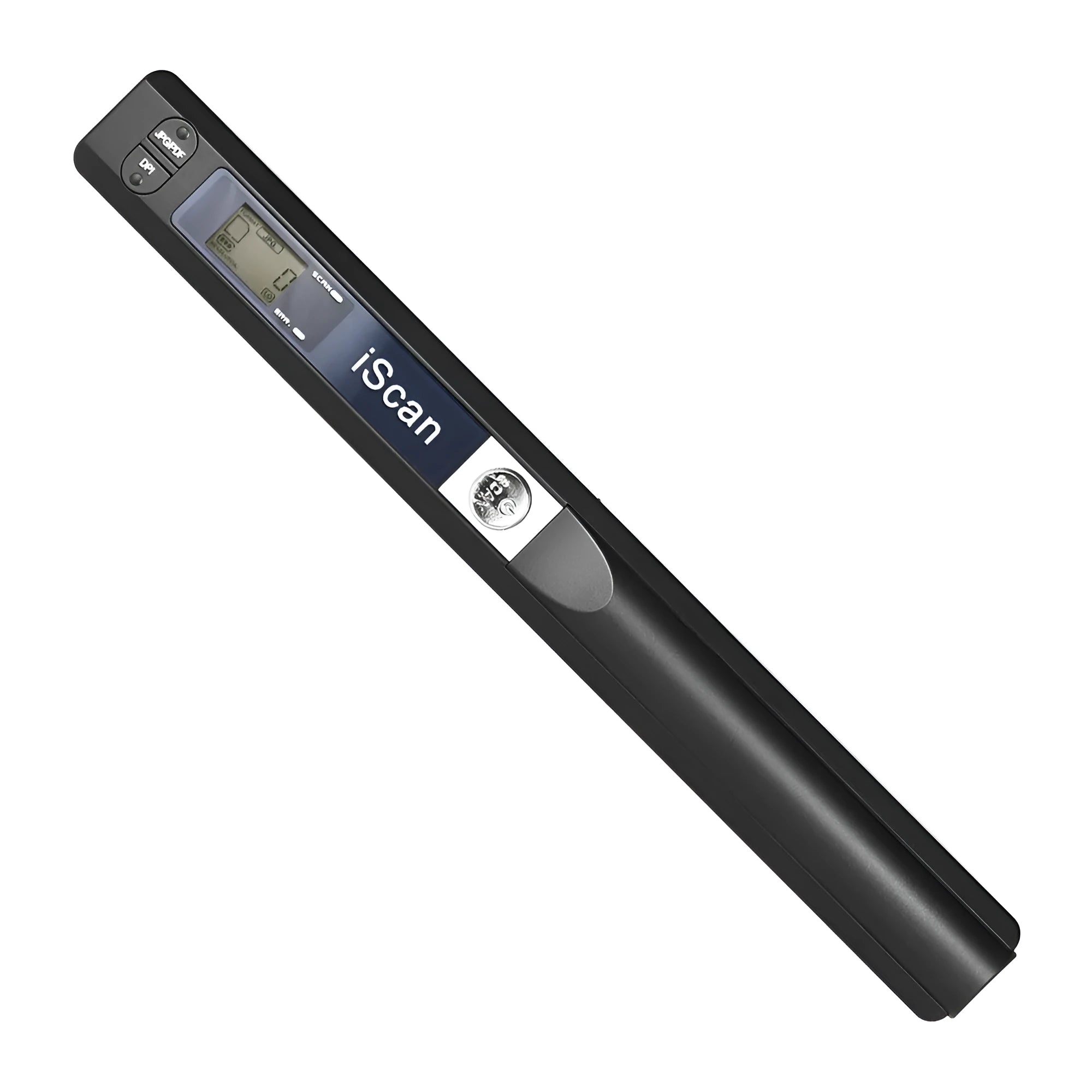 Handheld plastic barcode scanner with USB cable in five colour options