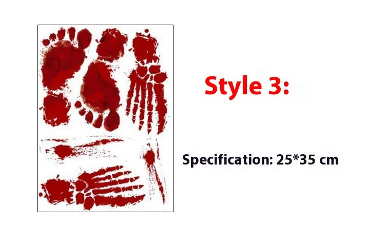 Hot Blood handprint wall sticker decoration PVC 25x35cm with style options