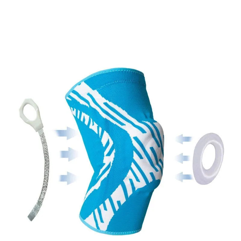 Pair of black pressurised nylon basketball knee pads for men, shown laid flat.