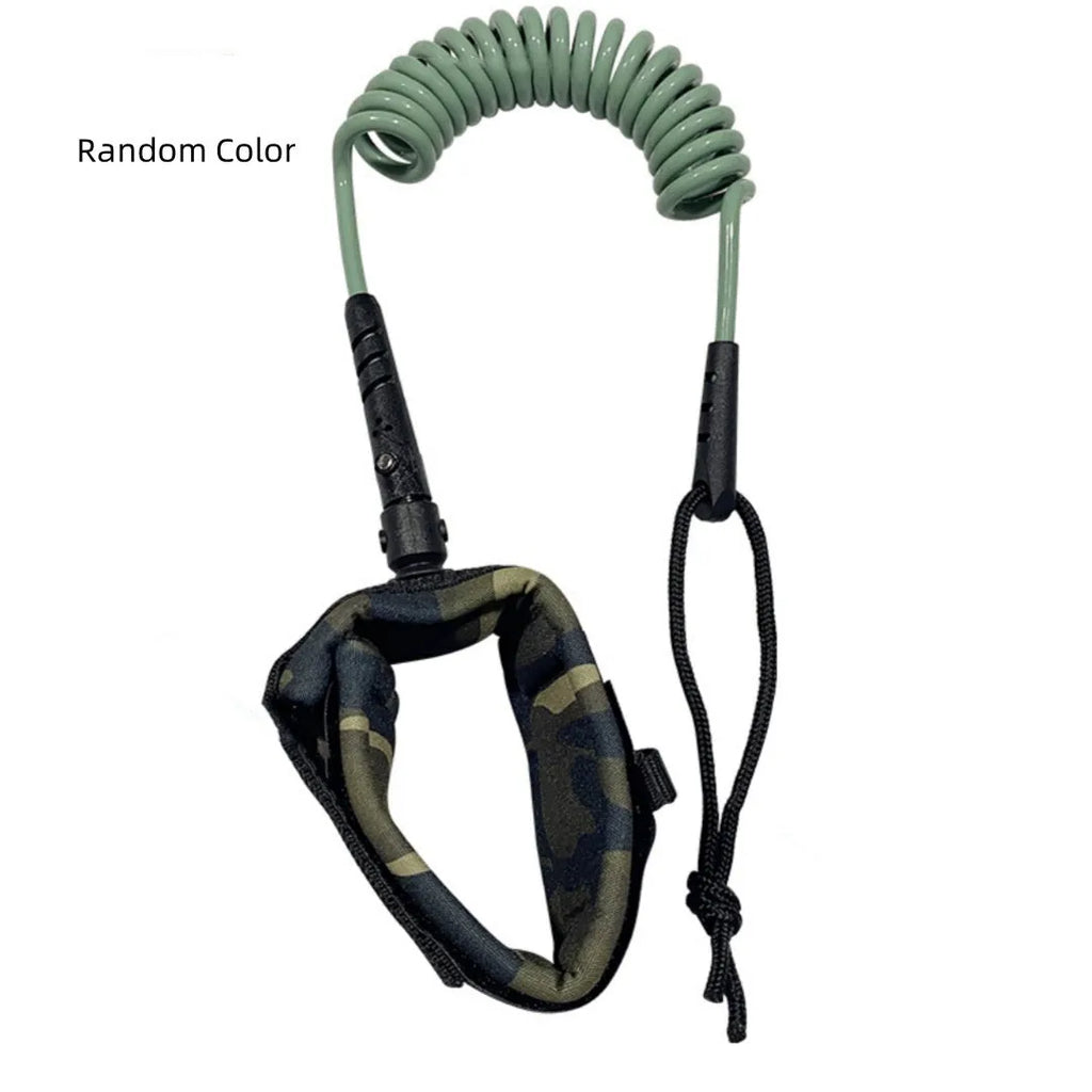 Surfboard hand holding rope with wrist loop and board attachment, high elasticity grey cord