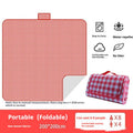 Thickened outdoor picnic mat in yellow grid non-woven fabric for camping