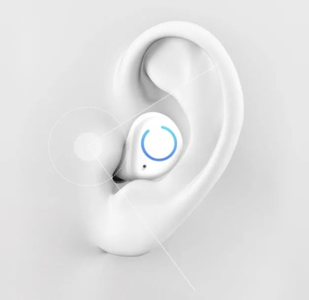 M18 true wireless Bluetooth earbuds in black and white colours with charging case